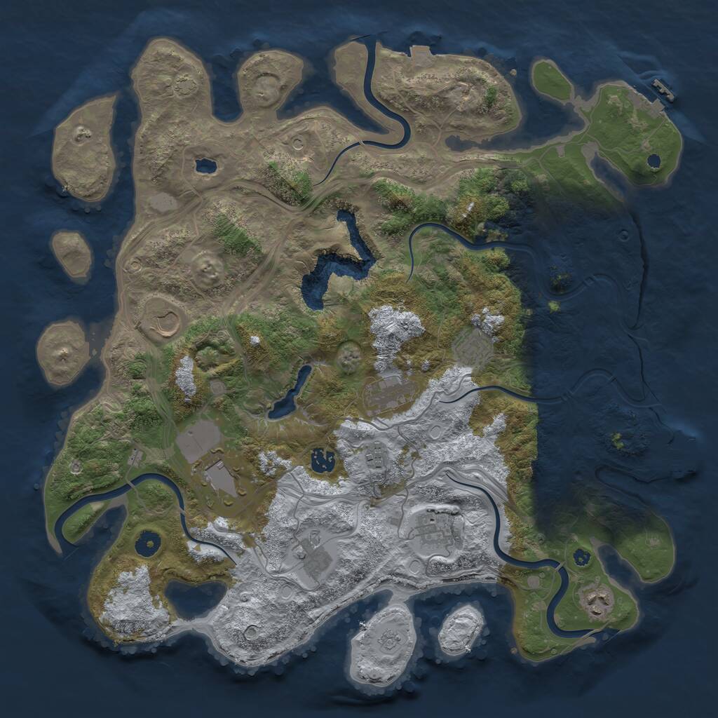 Rust Map: Procedural Map, Size: 4250, Seed: 254009888, 15 Monuments