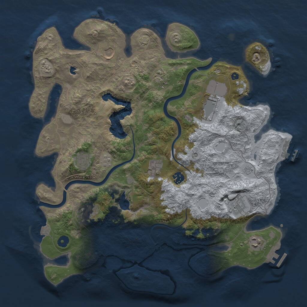 Rust Map: Procedural Map, Size: 4000, Seed: 1599409755, 16 Monuments
