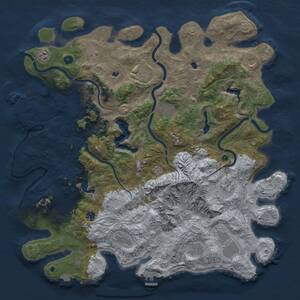 Thumbnail Rust Map: Procedural Map, Size: 5000, Seed: 1520511068, 17 Monuments
