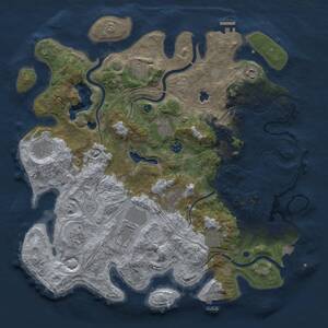 Thumbnail Rust Map: Procedural Map, Size: 4250, Seed: 1236738, 16 Monuments