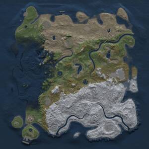 Thumbnail Rust Map: Procedural Map, Size: 4500, Seed: 26543201, 15 Monuments