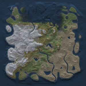 Thumbnail Rust Map: Procedural Map, Size: 4500, Seed: 177941165, 17 Monuments