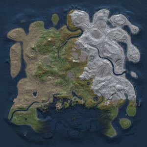 Thumbnail Rust Map: Procedural Map, Size: 4300, Seed: 1415601305, 16 Monuments