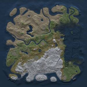 Thumbnail Rust Map: Procedural Map, Size: 4500, Seed: 1402908706, 16 Monuments
