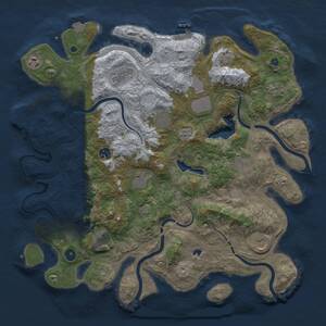 Thumbnail Rust Map: Procedural Map, Size: 4250, Seed: 256118460, 17 Monuments