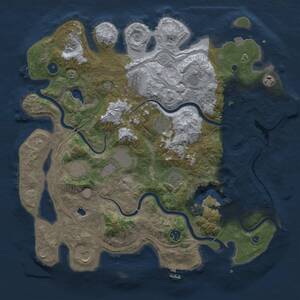 Thumbnail Rust Map: Procedural Map, Size: 4250, Seed: 1318826775, 17 Monuments