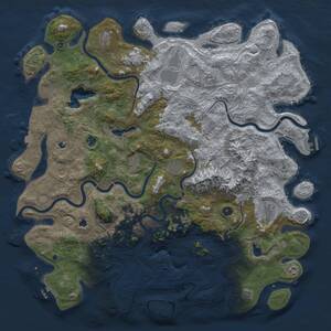 Thumbnail Rust Map: Procedural Map, Size: 5250, Seed: 447211881, 17 Monuments