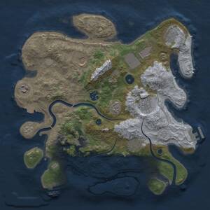 Thumbnail Rust Map: Procedural Map, Size: 3500, Seed: 71465436, 15 Monuments