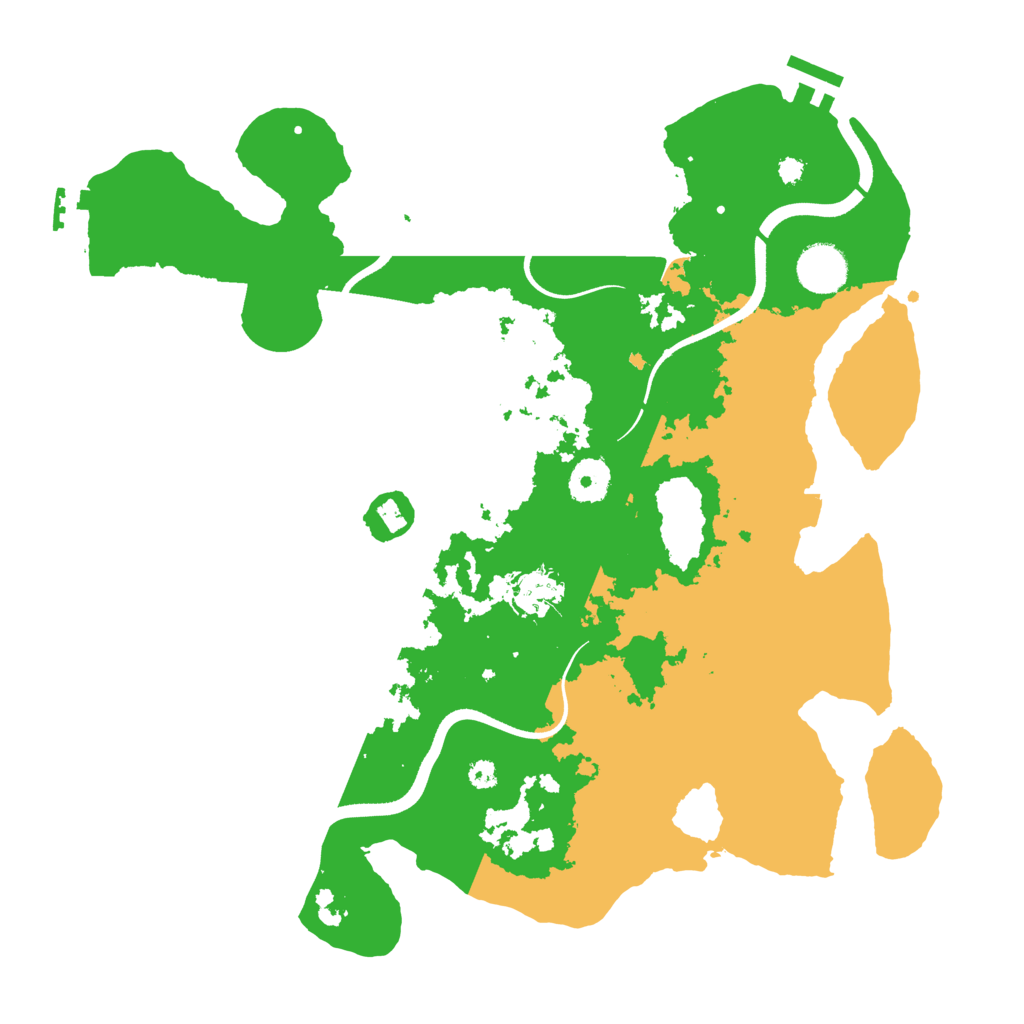 Biome Rust Map: Procedural Map, Size: 3600, Seed: 90498679