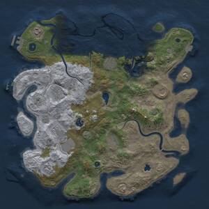 Thumbnail Rust Map: Procedural Map, Size: 4000, Seed: 15380065, 15 Monuments