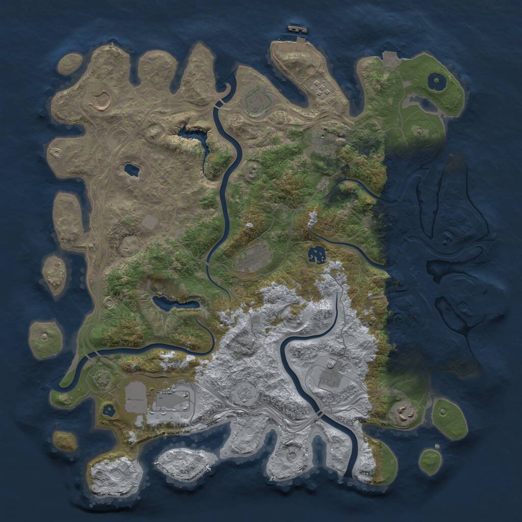 Rust Map: Procedural Map, Size: 4250, Seed: 358279933, 15 Monuments