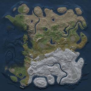 Thumbnail Rust Map: Procedural Map, Size: 4500, Seed: 2007628707, 16 Monuments