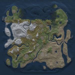 Thumbnail Rust Map: Procedural Map, Size: 4500, Seed: 584990383, 16 Monuments