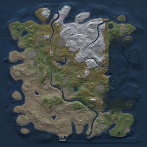 Thumbnail Rust Map: Procedural Map, Size: 4500, Seed: 952261088, 17 Monuments