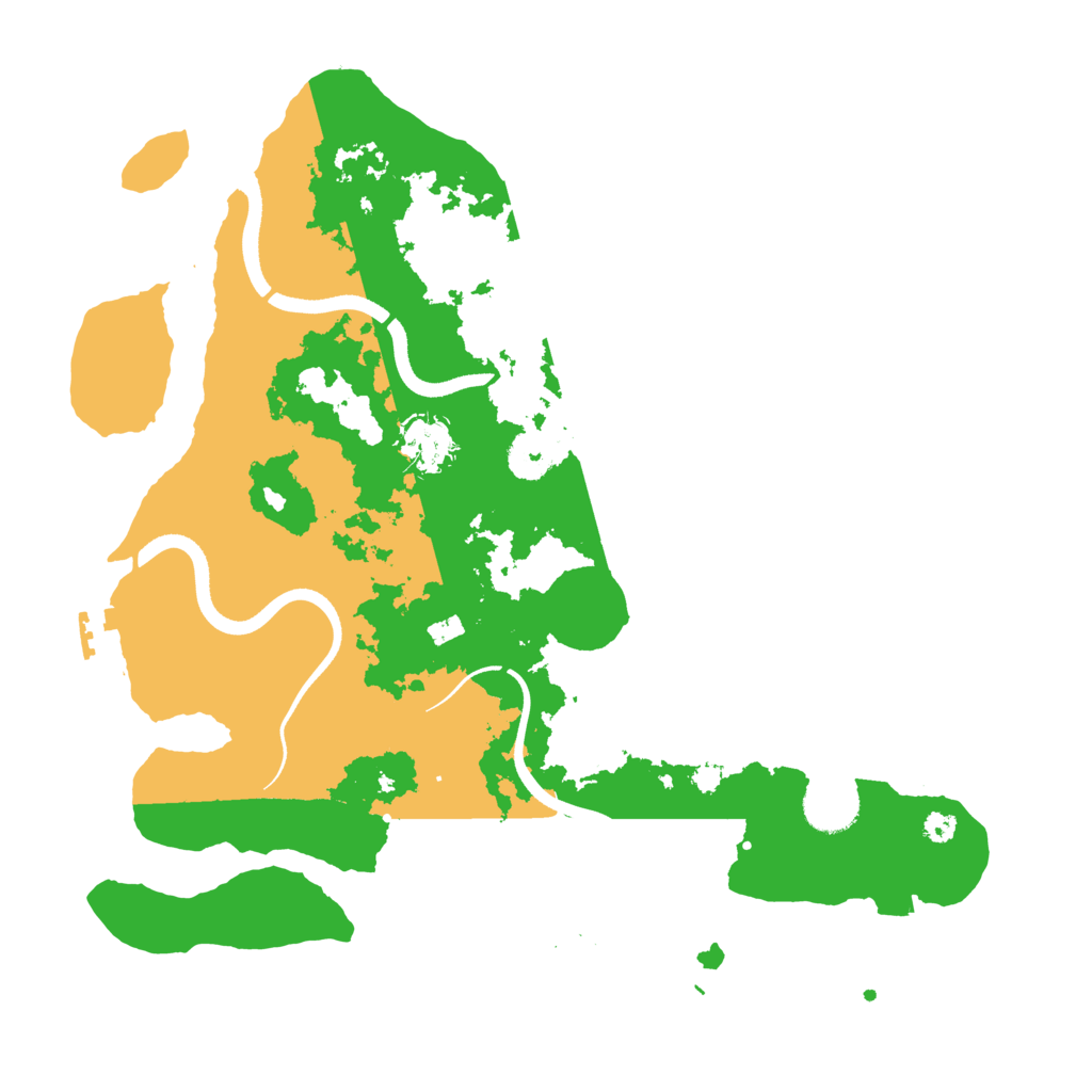 Biome Rust Map: Procedural Map, Size: 3500, Seed: 73322