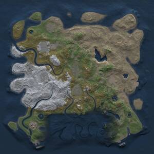 Thumbnail Rust Map: Procedural Map, Size: 4000, Seed: 338303542, 16 Monuments