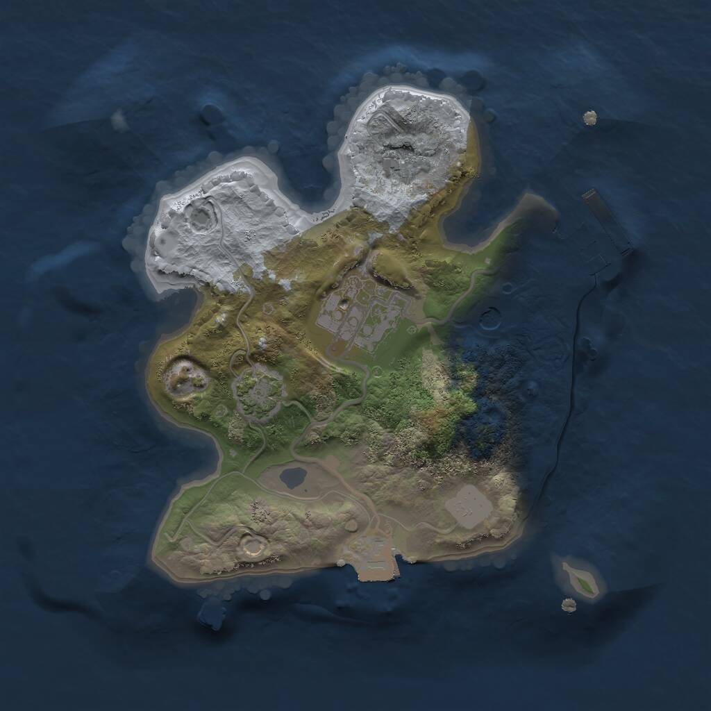 Rust Map: Procedural Map, Size: 2000, Seed: 1106, 5 Monuments