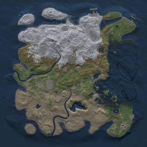 Thumbnail Rust Map: Procedural Map, Size: 4000, Seed: 522026, 15 Monuments