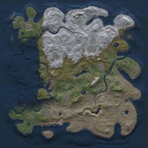 Thumbnail Rust Map: Procedural Map, Size: 4500, Seed: 913535872, 17 Monuments