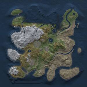 Thumbnail Rust Map: Procedural Map, Size: 3000, Seed: 1844819622, 10 Monuments
