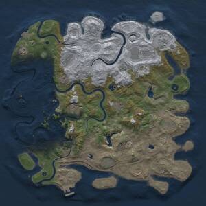 Thumbnail Rust Map: Procedural Map, Size: 4500, Seed: 1398726013, 17 Monuments