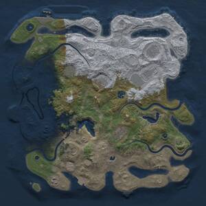 Thumbnail Rust Map: Procedural Map, Size: 4050, Seed: 761865007, 15 Monuments