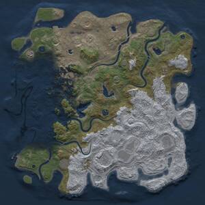 Thumbnail Rust Map: Procedural Map, Size: 4700, Seed: 1141269612, 16 Monuments