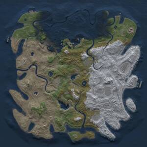 Thumbnail Rust Map: Procedural Map, Size: 4500, Seed: 1254634109, 16 Monuments