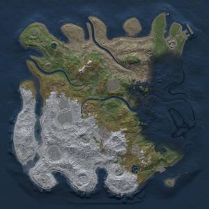 Thumbnail Rust Map: Procedural Map, Size: 3800, Seed: 522118451, 12 Monuments