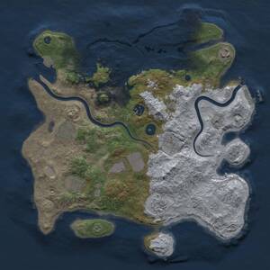 Thumbnail Rust Map: Procedural Map, Size: 3650, Seed: 93223971, 14 Monuments