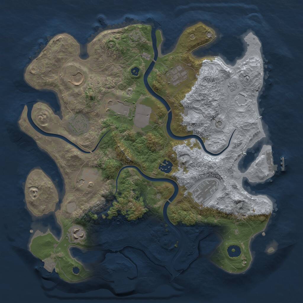 Rust Map: Procedural Map, Size: 3500, Seed: 26020520, 15 Monuments