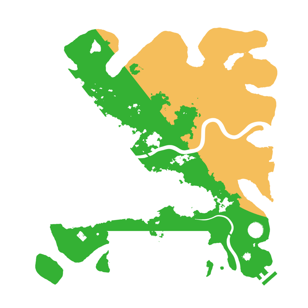 Biome Rust Map: Procedural Map, Size: 3500, Seed: 84637291
