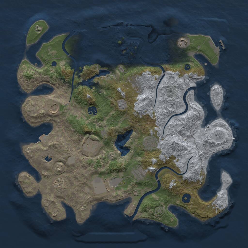 Rust Map: Procedural Map, Size: 4000, Seed: 1767480966, 16 Monuments