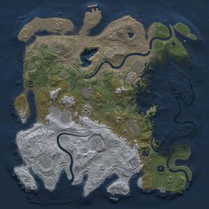 Thumbnail Rust Map: Procedural Map, Size: 4250, Seed: 841493850, 16 Monuments