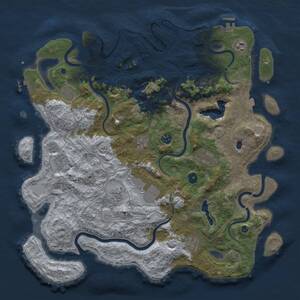 Thumbnail Rust Map: Procedural Map, Size: 4500, Seed: 1848468381, 16 Monuments