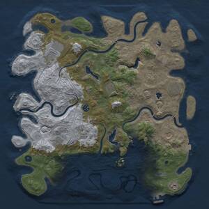 Thumbnail Rust Map: Procedural Map, Size: 4500, Seed: 774636533, 15 Monuments