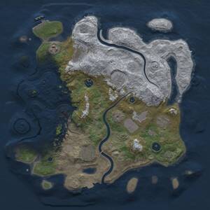 Thumbnail Rust Map: Procedural Map, Size: 3750, Seed: 1098080913, 14 Monuments