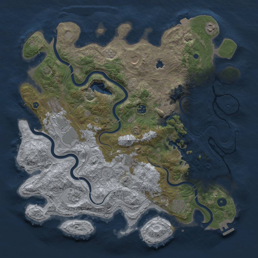 Rust Map: Procedural Map, Size: 4250, Seed: 564612484, 15 Monuments