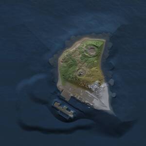 Thumbnail Rust Map: Procedural Map, Size: 1000, Seed: 1375690609, 2 Monuments