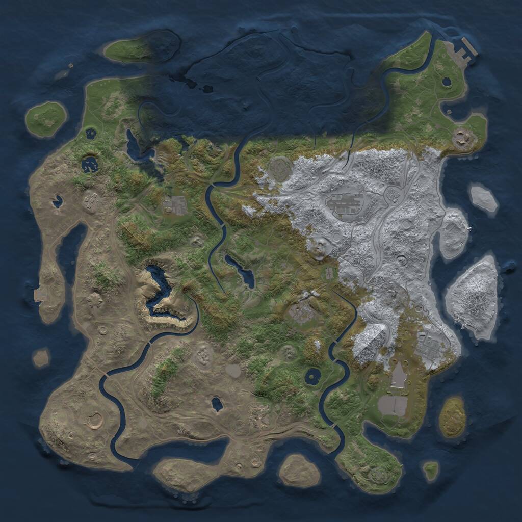Rust Map: Procedural Map, Size: 4750, Seed: 9022026, 16 Monuments