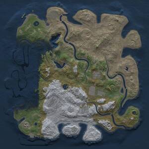 Thumbnail Rust Map: Procedural Map, Size: 4250, Seed: 1124567895, 16 Monuments