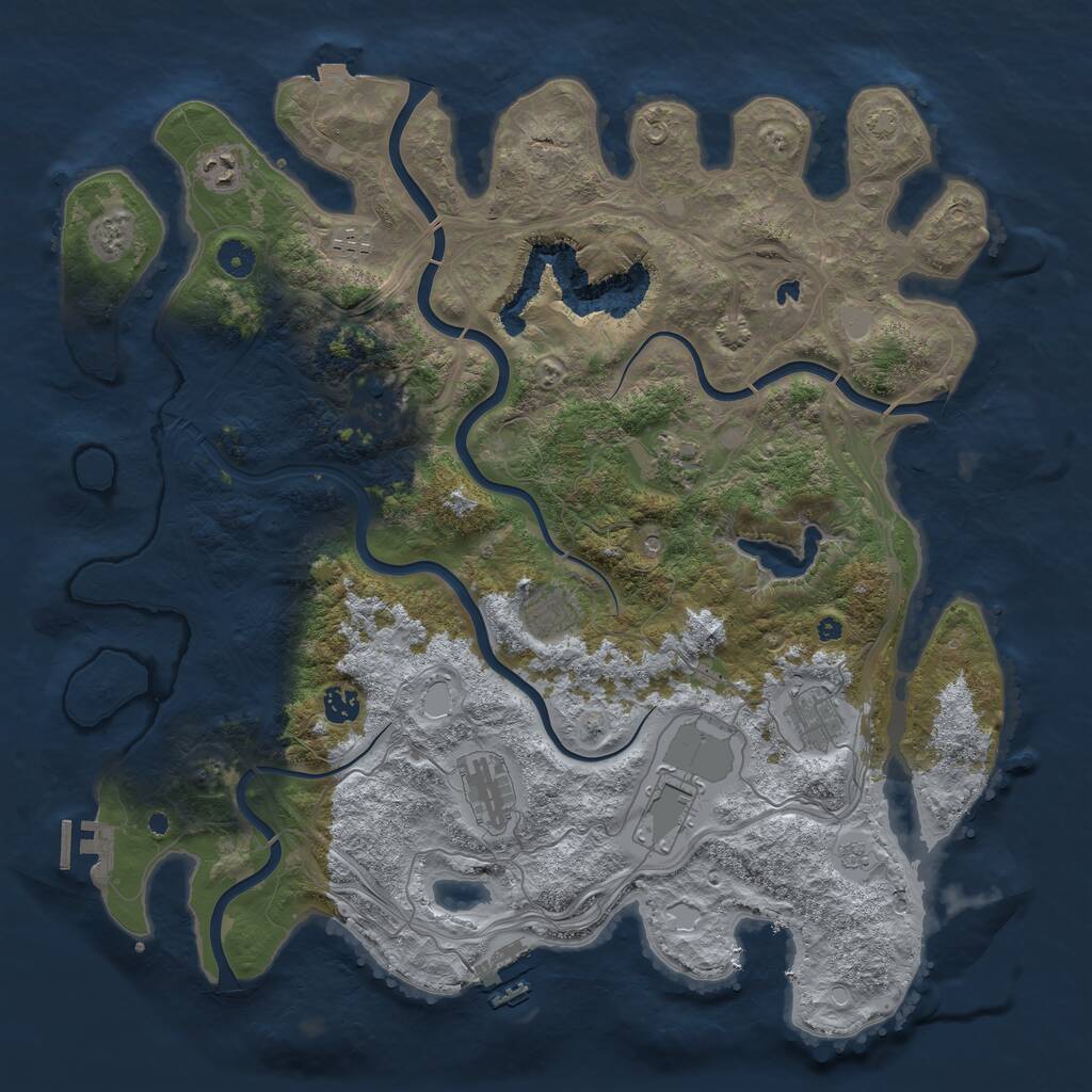 Rust Map: Procedural Map, Size: 4420, Seed: 62051, 15 Monuments