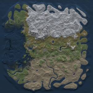 Thumbnail Rust Map: Procedural Map, Size: 6000, Seed: 1830638098, 17 Monuments