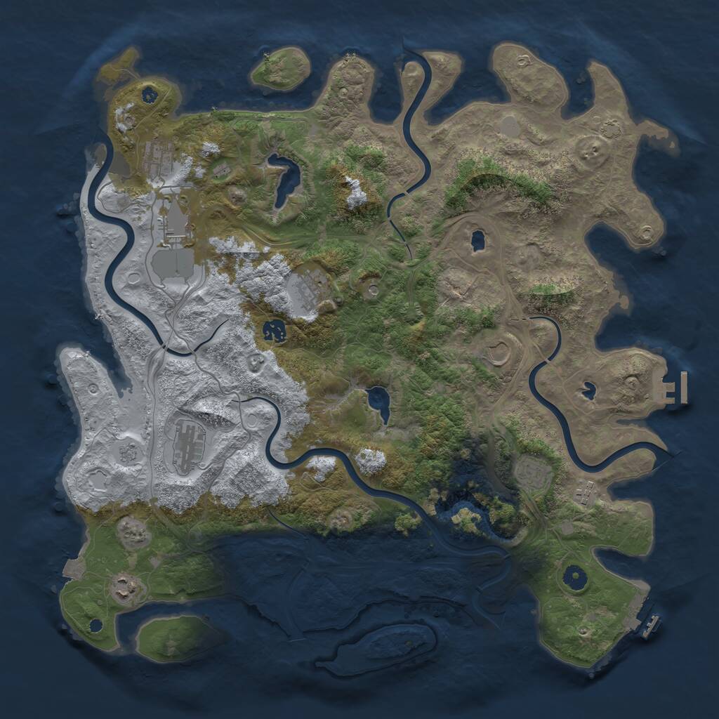 Rust Map: Procedural Map, Size: 4500, Seed: 77762832, 15 Monuments