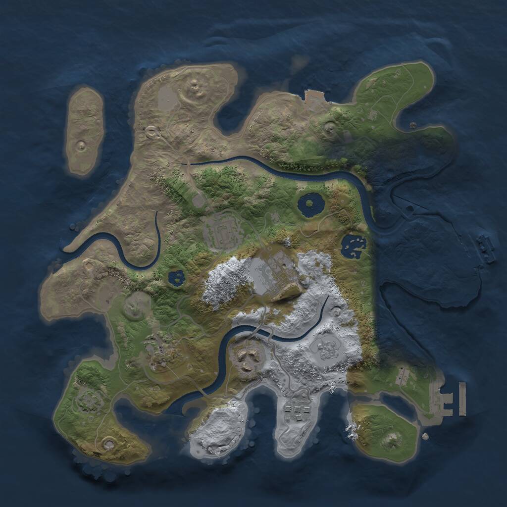 Rust Map: Procedural Map, Size: 3000, Seed: 31137, 11 Monuments