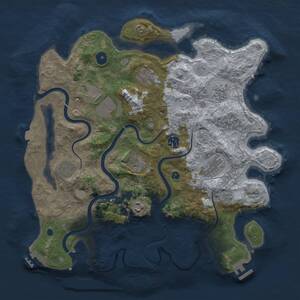Thumbnail Rust Map: Procedural Map, Size: 3850, Seed: 741525743, 15 Monuments