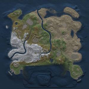 Thumbnail Rust Map: Procedural Map, Size: 3500, Seed: 259590105, 16 Monuments