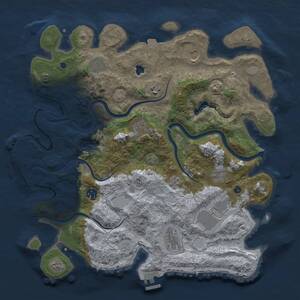 Thumbnail Rust Map: Procedural Map, Size: 4000, Seed: 1685583447, 15 Monuments