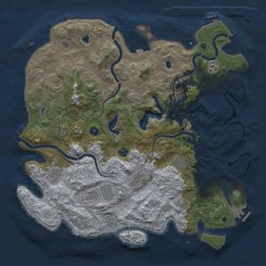 Thumbnail Rust Map: Procedural Map, Size: 4500, Seed: 1327289488, 16 Monuments