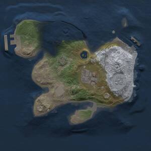 Thumbnail Rust Map: Procedural Map, Size: 2000, Seed: 7878, 6 Monuments